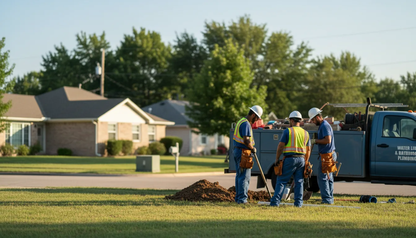 Residential water line and bathroom plumbing service in Wheatland, PA